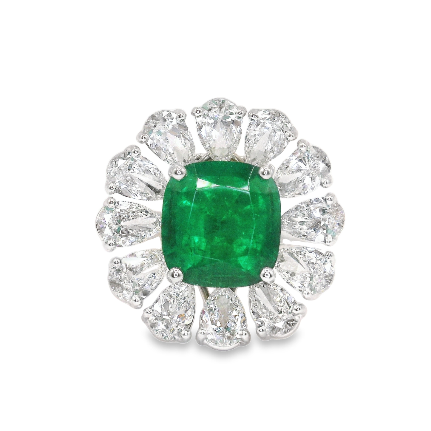 3.04 carats Muzo Green Columbia Emerald transformable ring and pendant